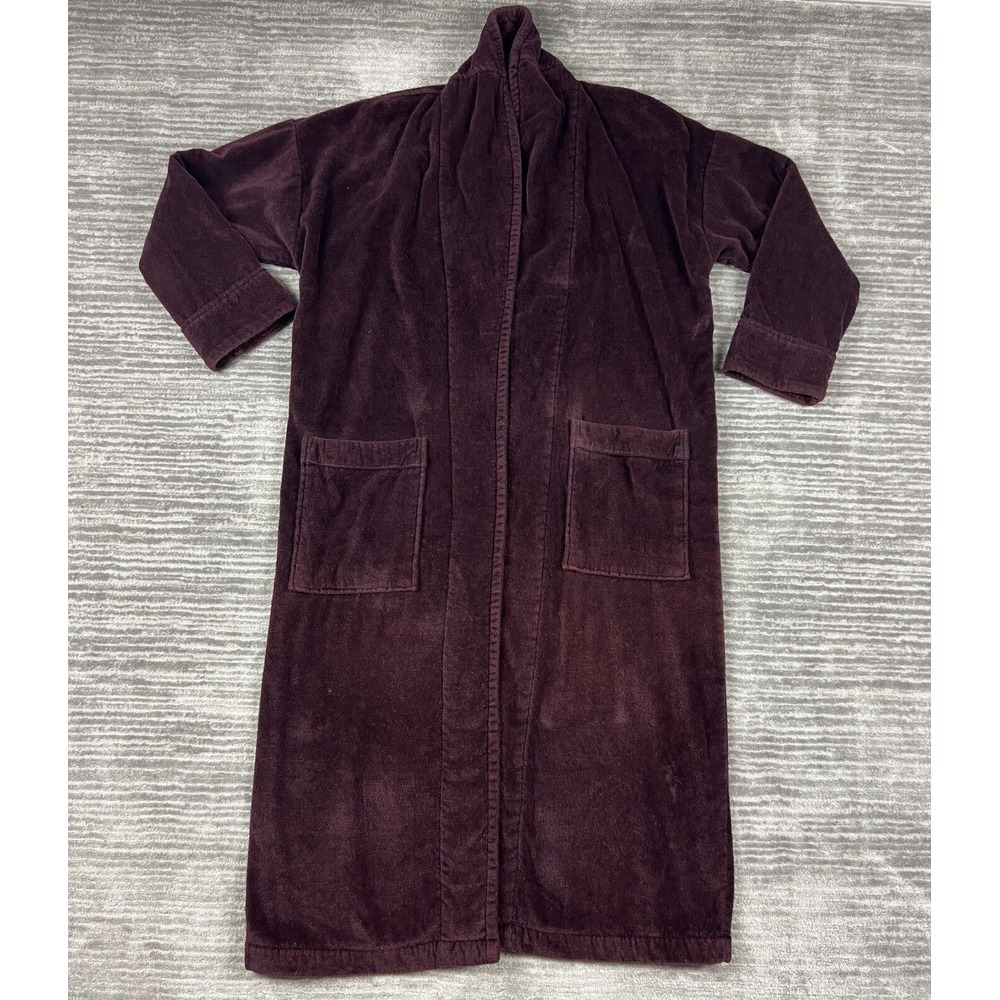 Croft & Barrow Robe Womens One‎ Size Burgundy Longsleeve OS Pockets